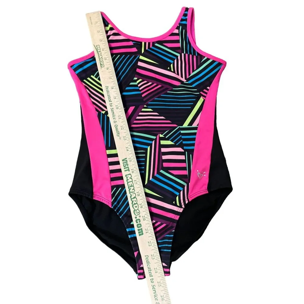 Justice Active Leotard Girls 16 Used Colorful Sleeveless